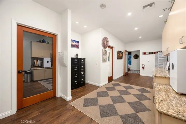 Hallway, File Cabinet and Internet Station