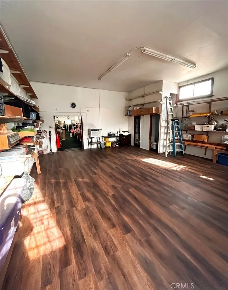 Rear storage area with new flooring