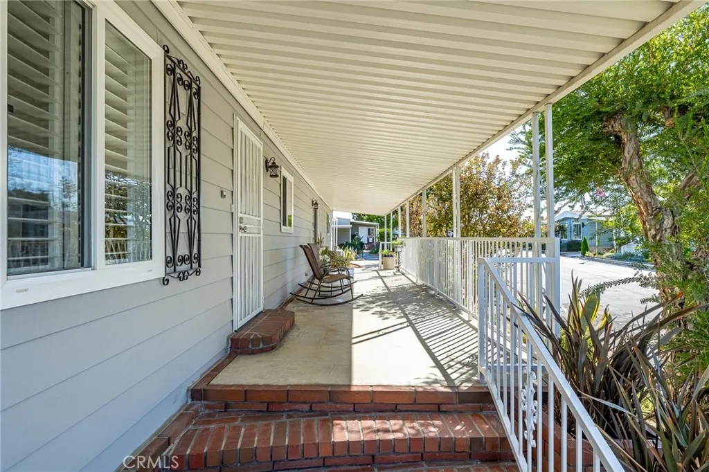 This is the front door entry with security screen door.