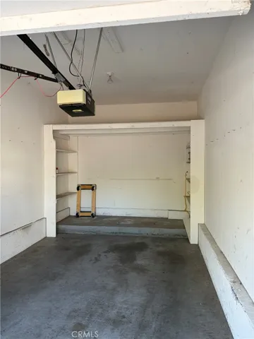 One car garage with storage space