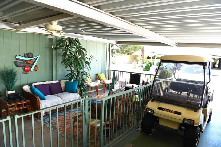 Front Patio + golf cart