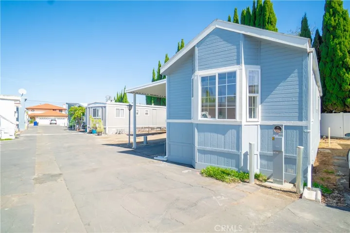 Front side of home facing West