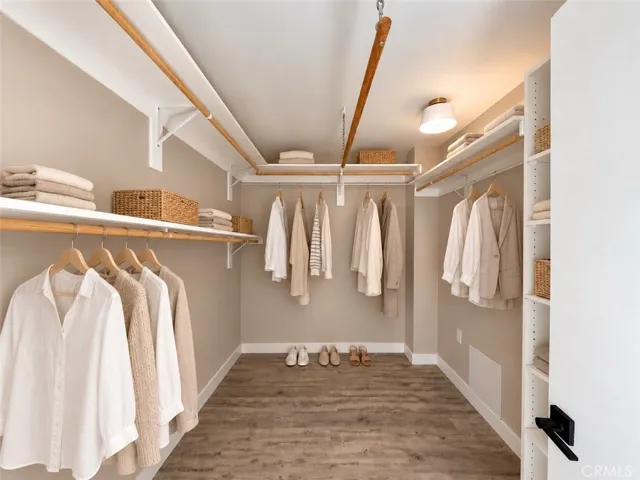spacious walk-in closet