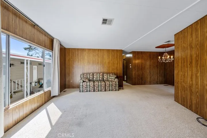 family room open to dining area