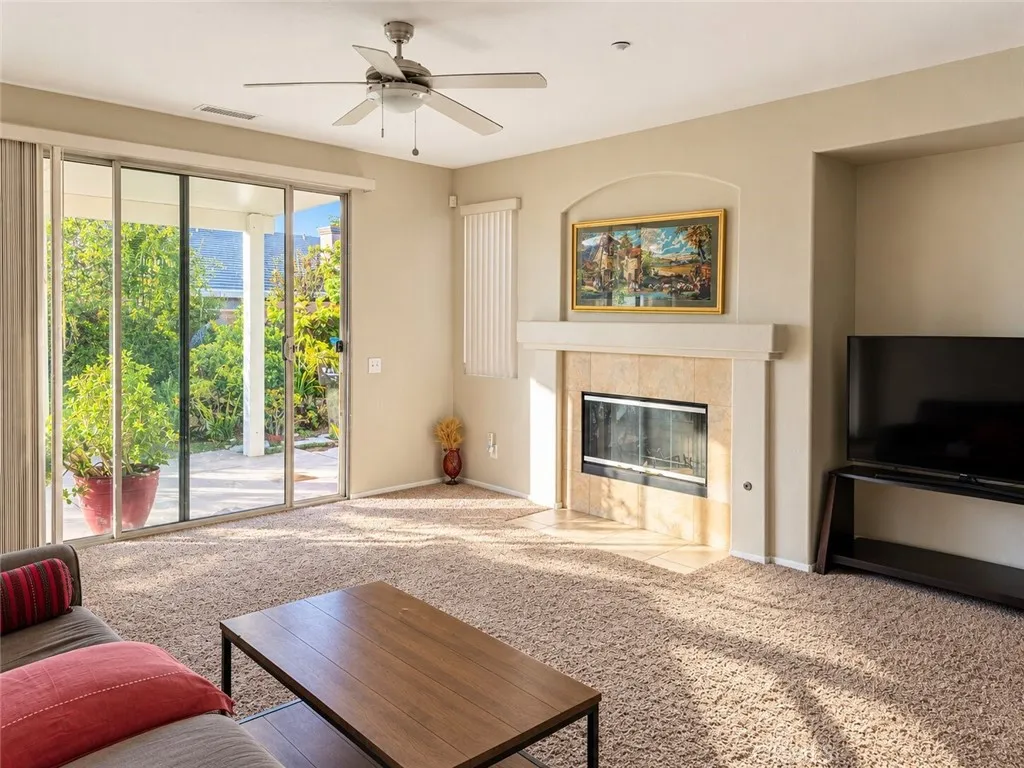 living room across kitchen