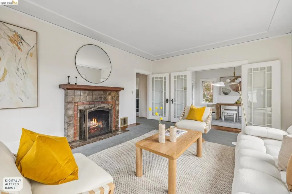 Photo has been digitally rendered for illustrative purposes only. Seller and listing agent make no representations or warranties regarding the fireplace’s functionality or operability. Photo has been digitally rendered for illustrative purposes only. Seller and listing agent make no representations or warranties regarding the fireplace’s functionality or operability.
