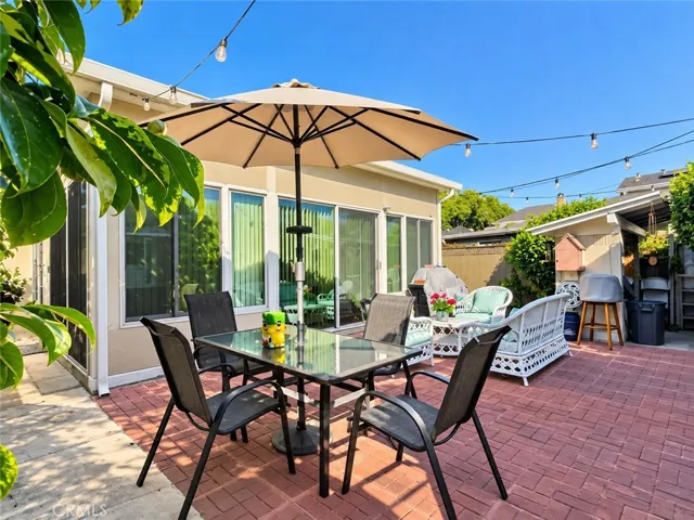 shared patio with the front house