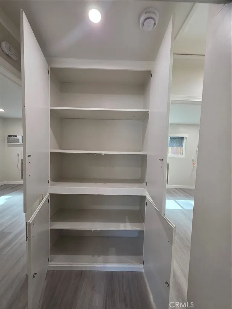 Storage space in hall.