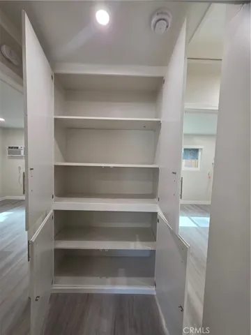 Storage space in hall.