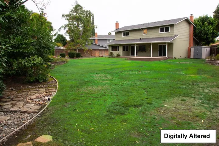 Backyard/Back of House-Digitally Altered