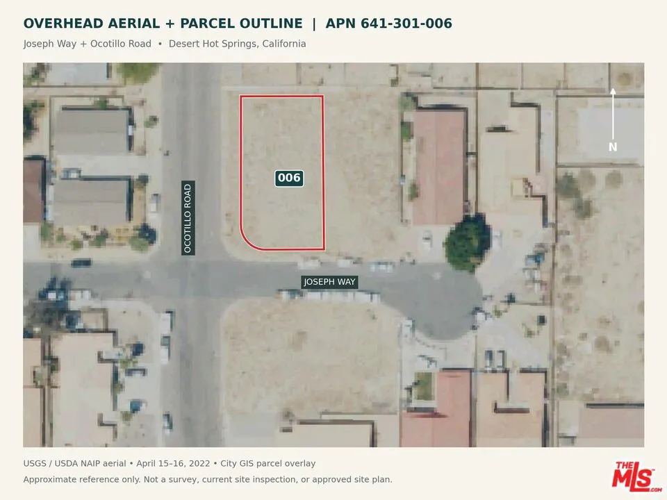 Corner parcel 006 outlined. Ap