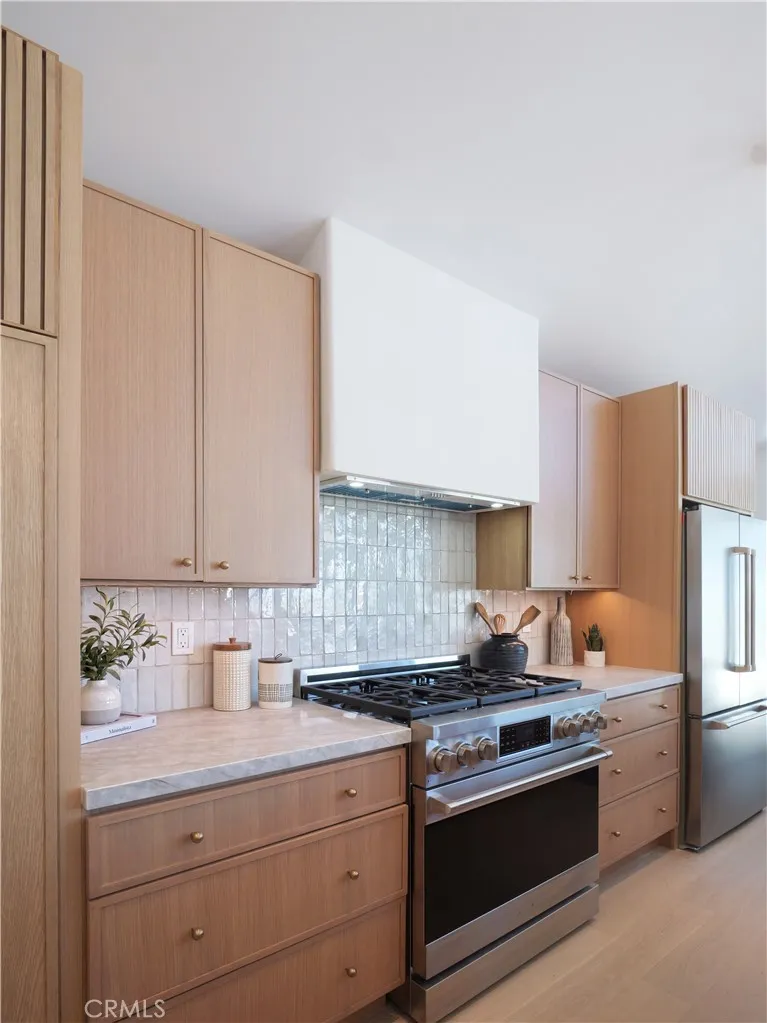 kitchen area with Thor 6 burner stove