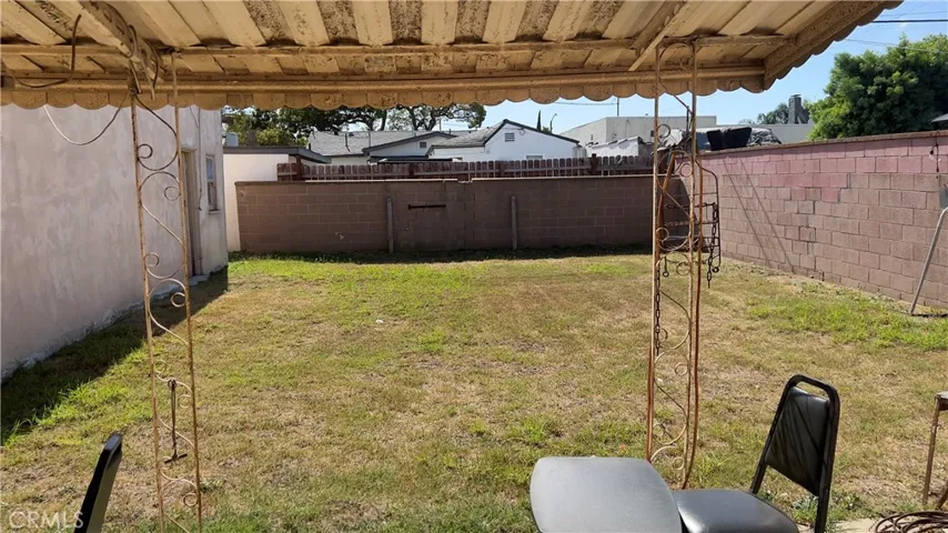 Actual rear yard