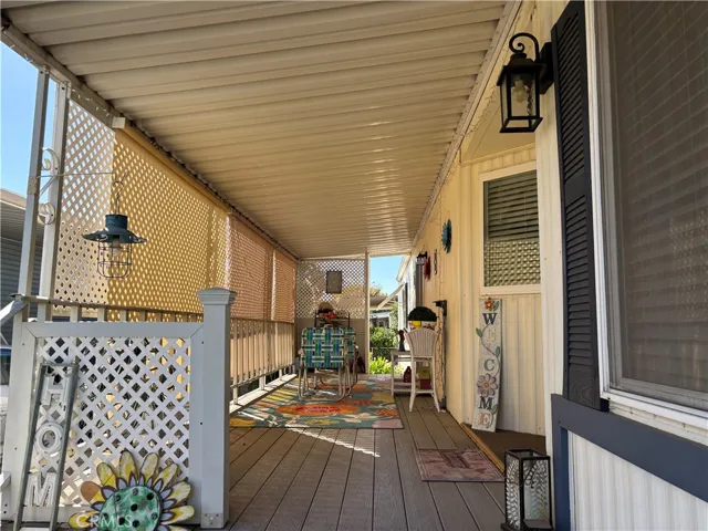 Great covered deck for your outdoor pleasure.
