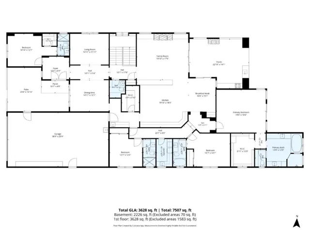 Floor plan showing the home layout, page 2 of 3, Los Gatos