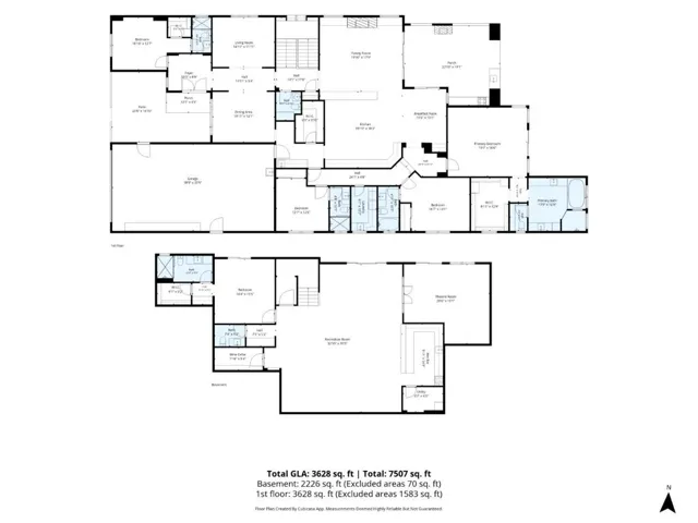 Floor plan showing the home layout, page 3 of 3, Los Gatos