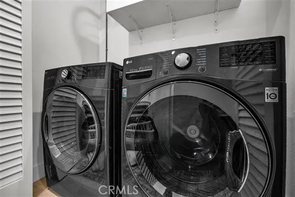 Laundry conveniently located in a closet Laundry conveniently located in a closet