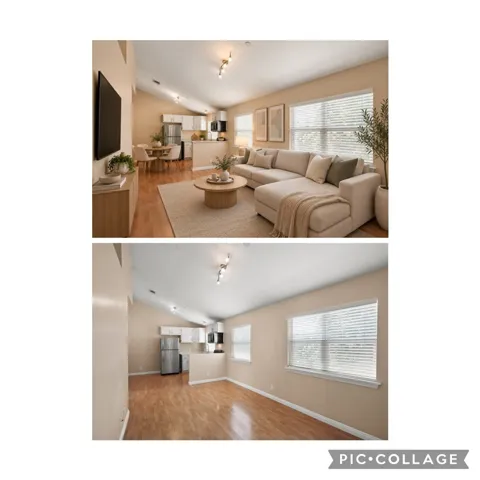 Virtually staged living room