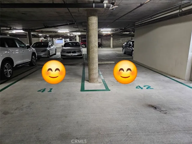 Side by side covered garage parking.