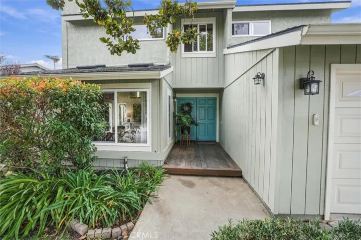 The private breezeway is a welcoming entrance
