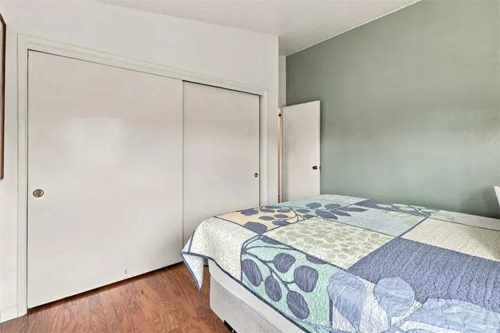 Vantage point toward the large closet in the guest bedroom.