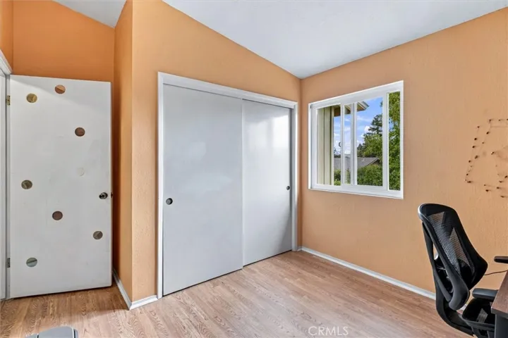 This bedroom also has a large closet.