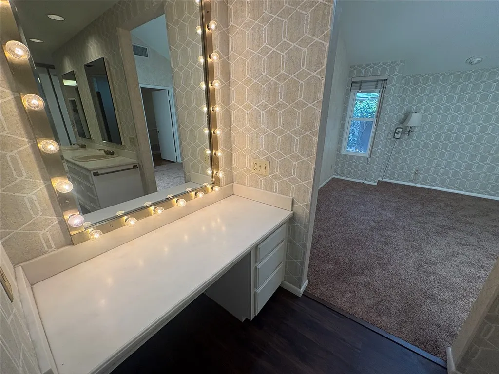 Vanity looking toward bedrooms Vanity looking toward bedrooms