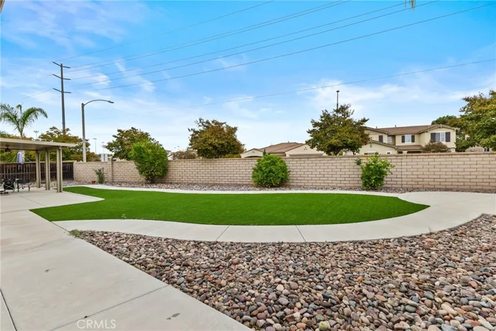 Backyard with path