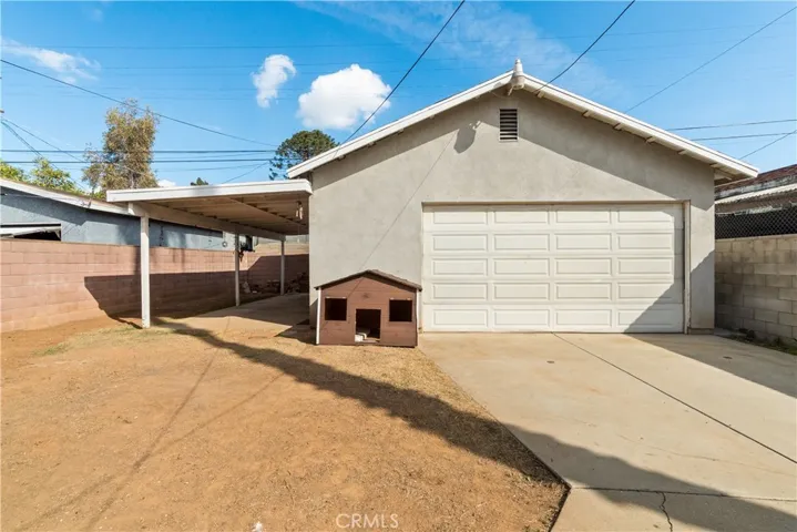 Garage and Backyard
