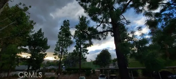 Evening view from the living room balcony.
