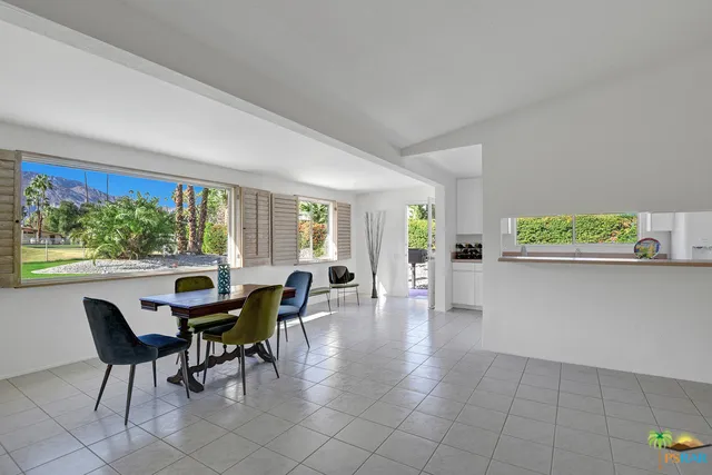 Dining, entertainment to kitchen