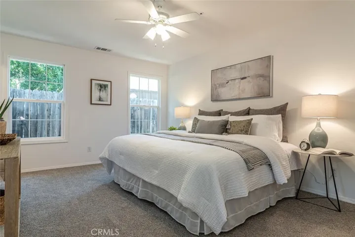 Master suite with walk-in closet
