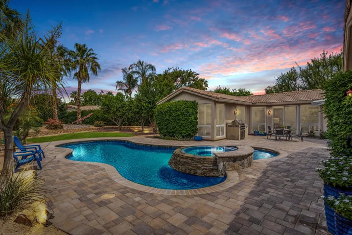 78850 Via Ventana - Pool At Dusk