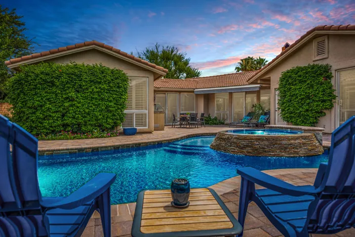 78850 Via Ventana - Pool At Dusk