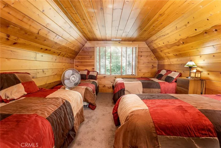 Spacious loft bedroom.