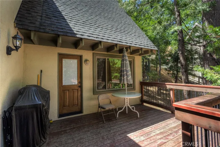 Deck for entertaining on the main level.