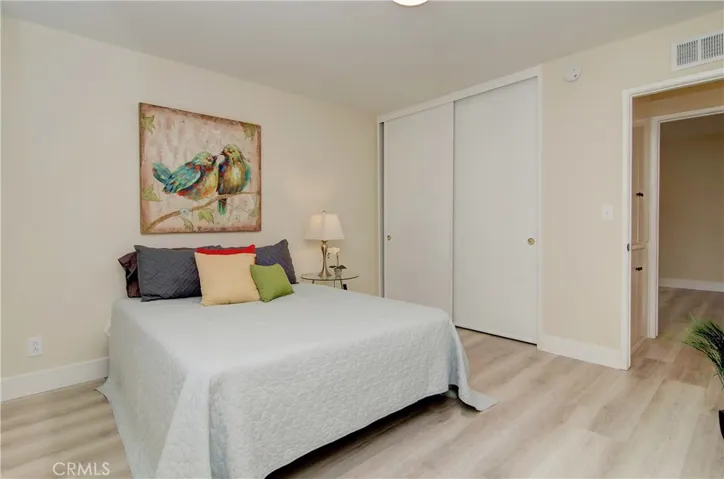 Master bedroom has room for king size bed.