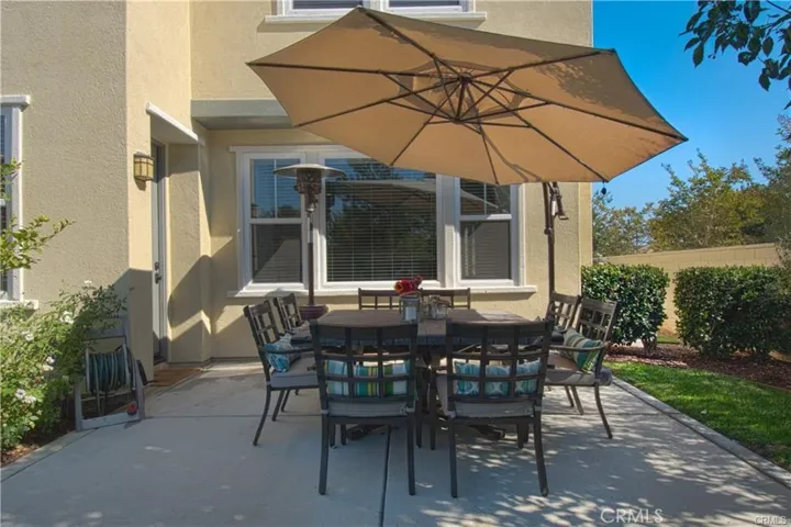 Enjoy your morning coffee on the back patio