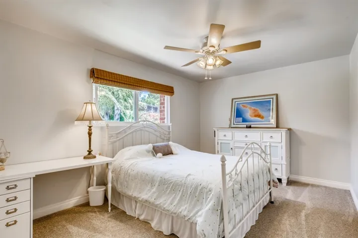 Bedroom 2. Spacious & nice backyard views!