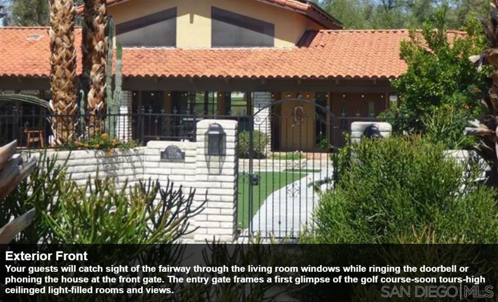 Your guests will catch sight of the fairway through the living room windows while ringing the doorbell or phoning the house at the front gate. The entry gate frames a first glimpse of the golf course-soon tours-high ceilinged light-filled rooms and views.