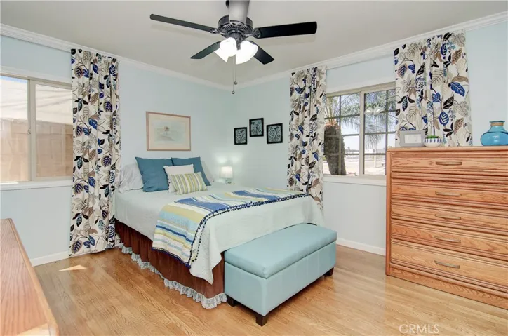 Spacious master suite is a peaceful place to end any hectic day.
