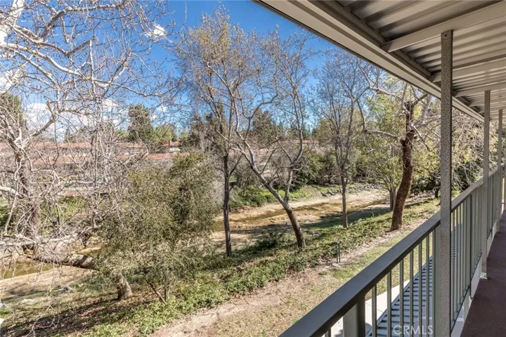 View of creek from balcony