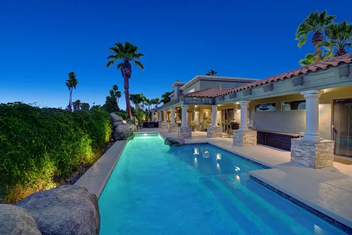 POOL TO BACK OF HOUSE NIGHT MLS