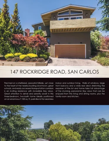 147 Rockridge Road, San Carlos, California 94070