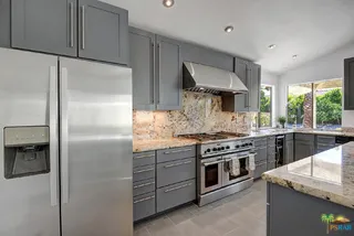 gorgeous kitchen with stainless steel appliances