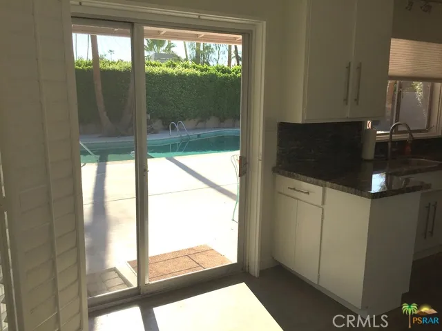 Dining area with view of pool!