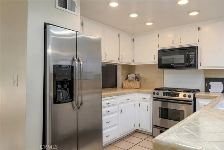The kitchen has plenty of counter space.