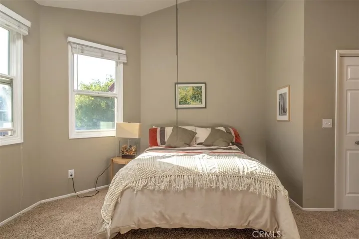 Master suite complete with a walk-in closet.