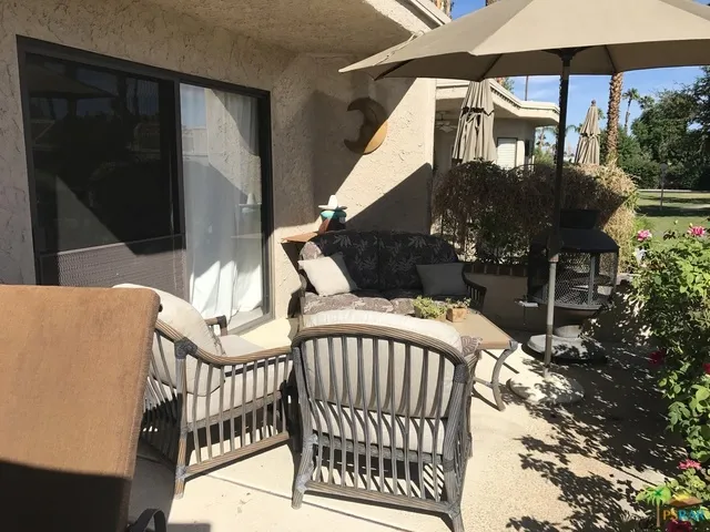 Relaxing patios off living room and mast