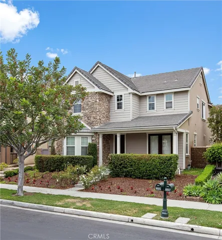 Front view single family detached home